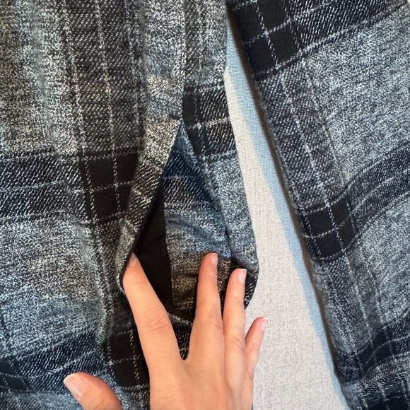 Colorado Clothing Shacket Men’s Medium Gray Black Plaid Flannel Shirt Jacket - Picture 4 of 12